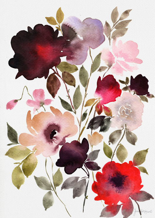 Inky Wildflowers Artprint