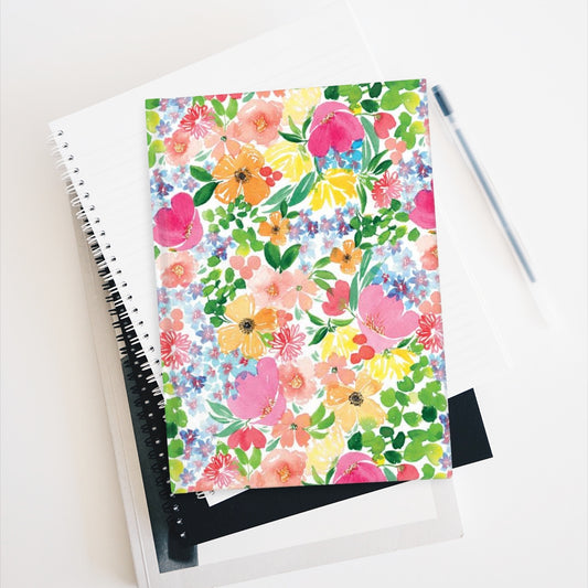 Happy Florals Journal - Ruled Line