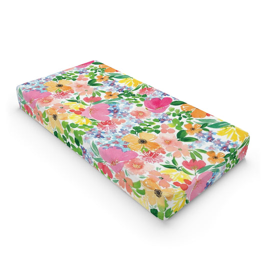 Happy Florals Baby Changing Pad Cover